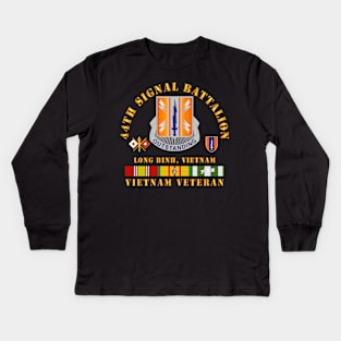 44th Signal Bn 1st Signal Bde w VN SVC wo Rank-Date Kids Long Sleeve T-Shirt